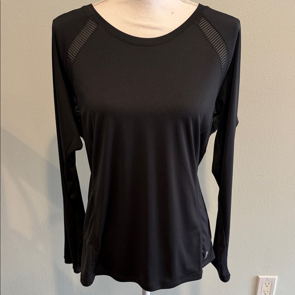 Women's Black Workout Long Sleeve Top size large